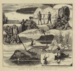 米国ウィスコンシン州の悪魔の湖でのスケッチ